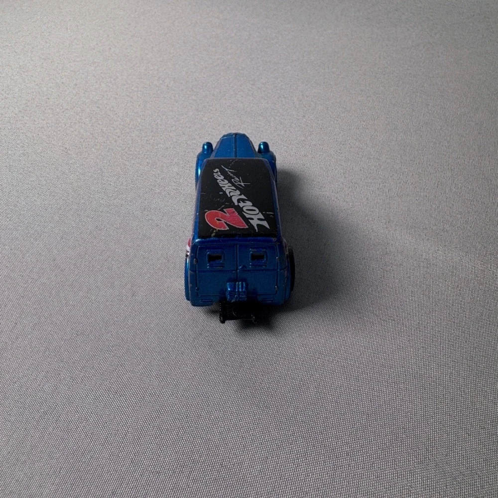 Hot Wheels Anglia Racing Van Metallic Blue Diecast Car 1999 Mattel Opening Hood